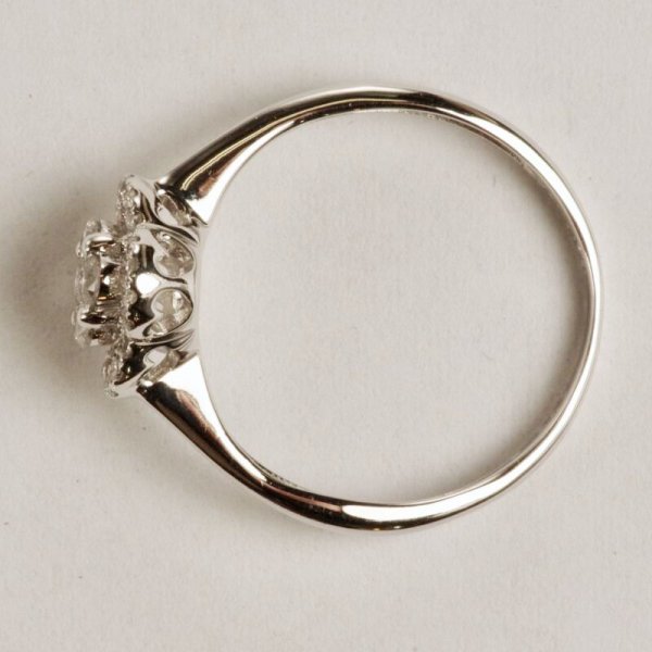 画像4: K18WGダイヤモンドフラワーリング0.32ct