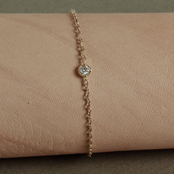 画像6: K18ダイヤモンド 入りチェーンブレスレット