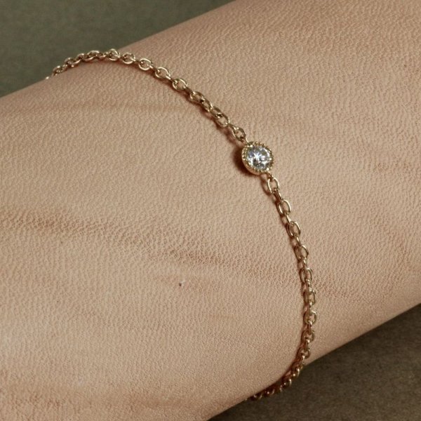 画像5: K18ダイヤモンド 入りチェーンブレスレット