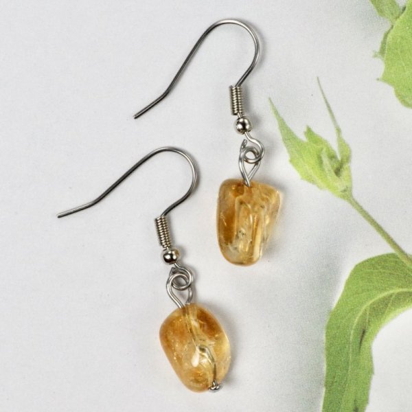 画像3: シトリンタンブル ステンレスピアス