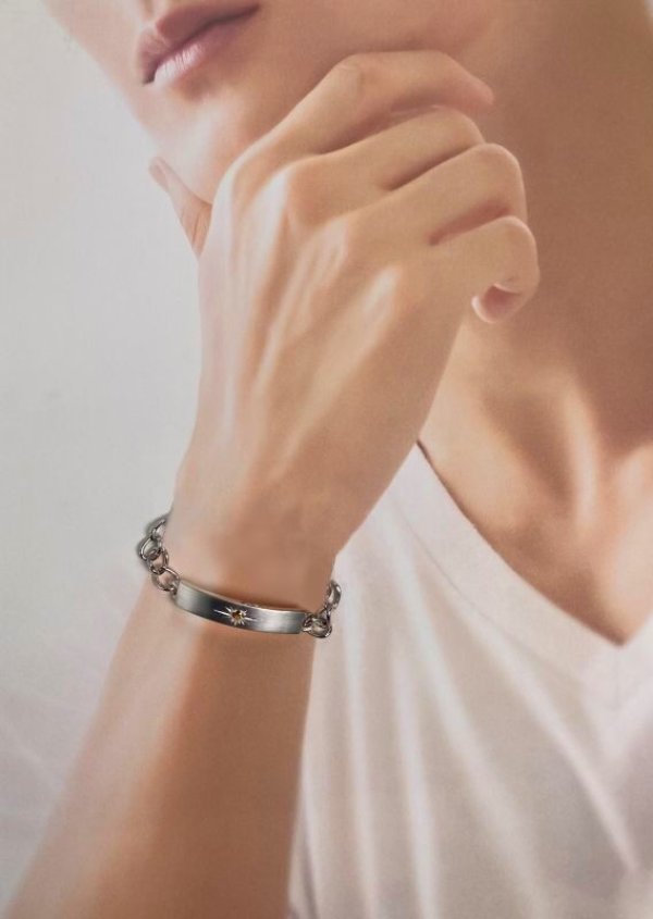 画像10: SV925 IDブレスレット (イエローサファイア)(ブルートパーズ)