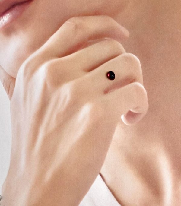 画像4: ロードライトガーネット 約7×5×厚み4mm 1月誕生石