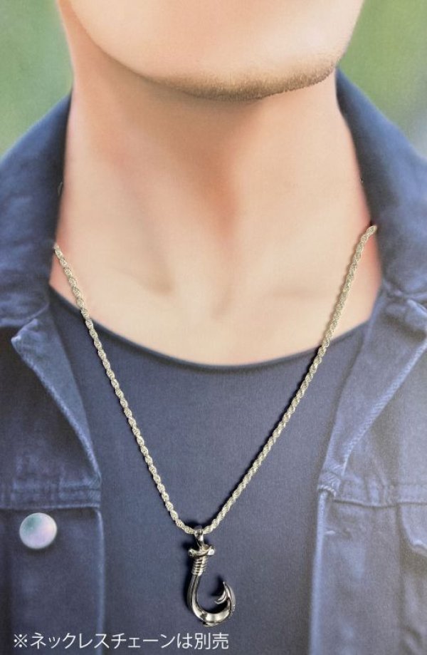 画像6: シルバーフィッシュフックペンダントトップ Lサイズ