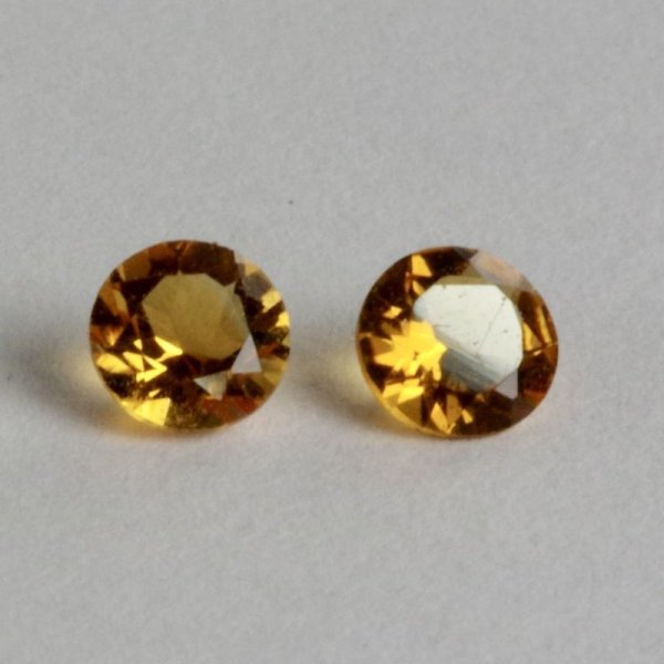 画像1: ○当店蔵出し品○ シトリン　ラウンド　φ約4mm 平均0.21ct