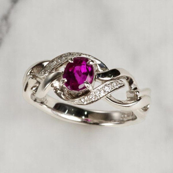 画像8: 【ソーティング付き】K18WG パープルサファイアリング