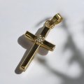 K18ダイヤ入りクロスペンダント