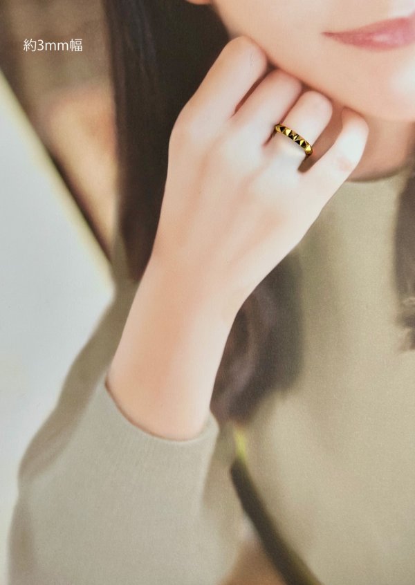 画像11: 【受注生産品】K18スタッズリング 約3mm幅/約5mm幅