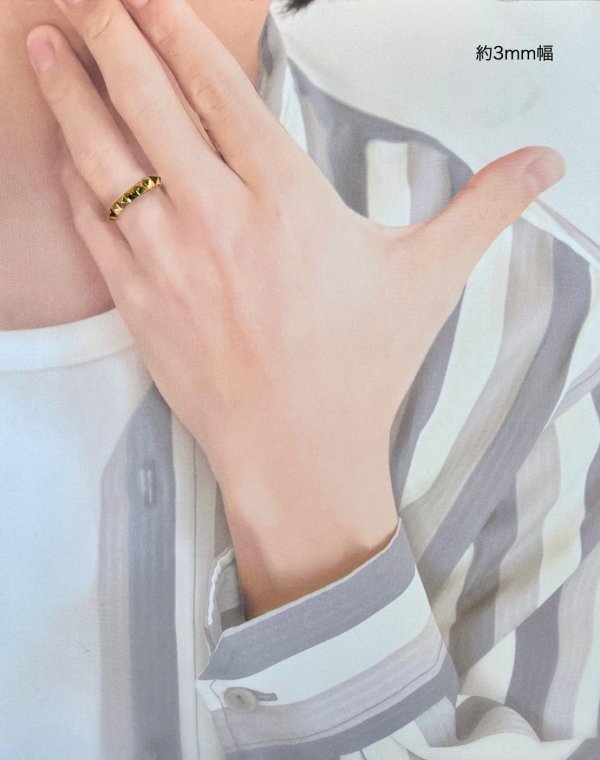 画像10: 【受注生産品】K18スタッズリング 約3mm幅/約5mm幅