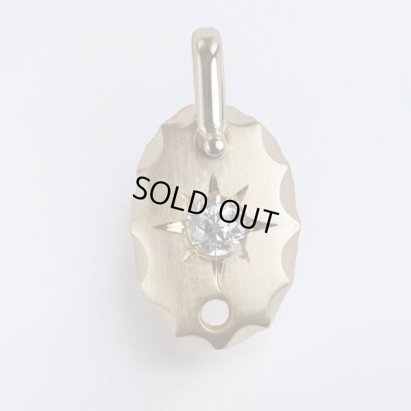 画像1: K18ダイヤモンド（0.468ct）入りプレートペンダント