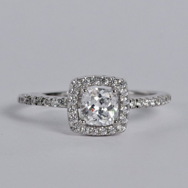 画像4: sv925 クッションカットcz取り巻きリング