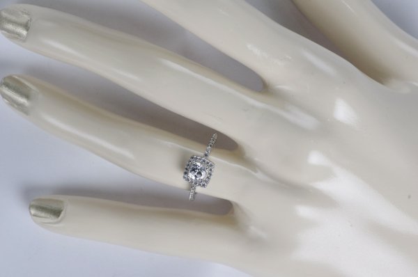 画像6: sv925 クッションカットcz取り巻きリング