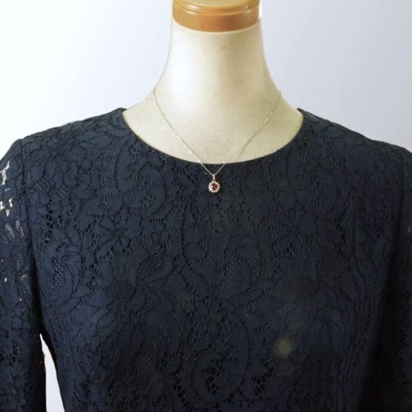 画像5: Ptルビー ダイヤ取り巻きペンダントネックレス