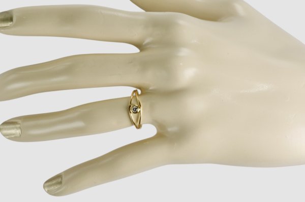 画像4: K18YG ２ライン ダイヤモンドリング(0.088ct)