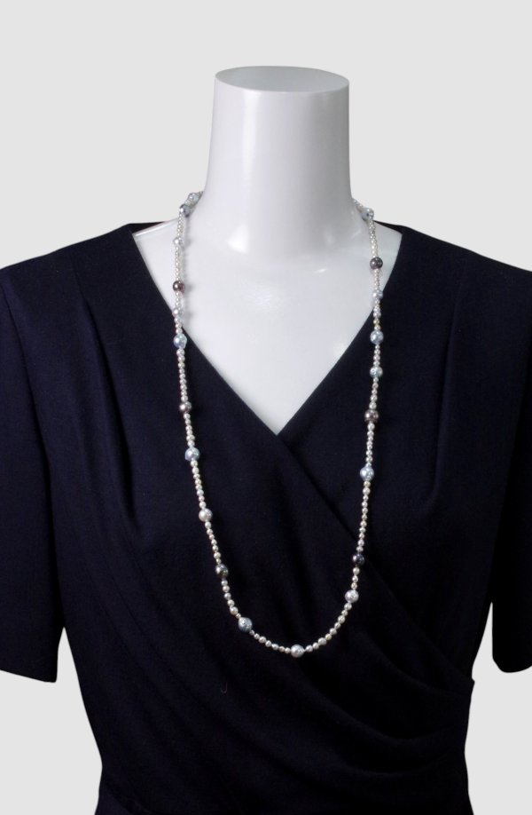 画像5: 黒蝶パール×アコヤパールネックレス