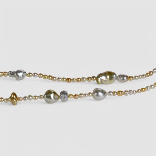 画像5: 白蝶ケシ×アコヤパールネックレス