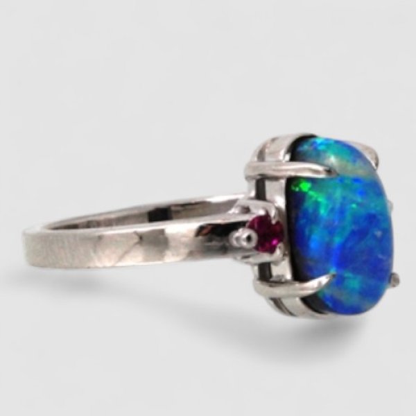 画像5: 【オーダー例】K18WGボルダーオパールリング制作