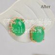 画像2: 【オーダー例】K18クリソプレーズピアス (2)