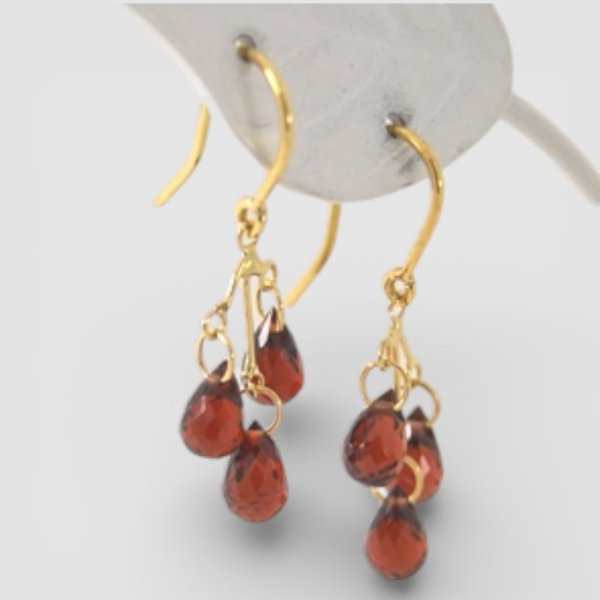 画像3: 【オーダー例】K18ガーネット ブリオレットピアスリフォーム（石追加）