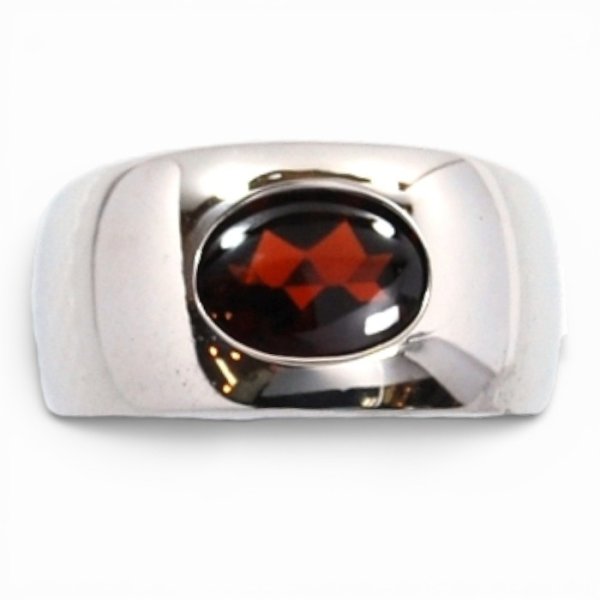 画像1: 【オーダー例】K18WG ガーネットリング 