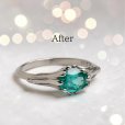 画像5: 【オーダー例】再結晶ガーネットでPt900リング製作 (5)