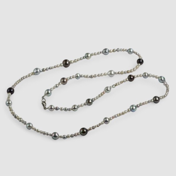 画像4: 黒蝶パール×アコヤパールネックレス