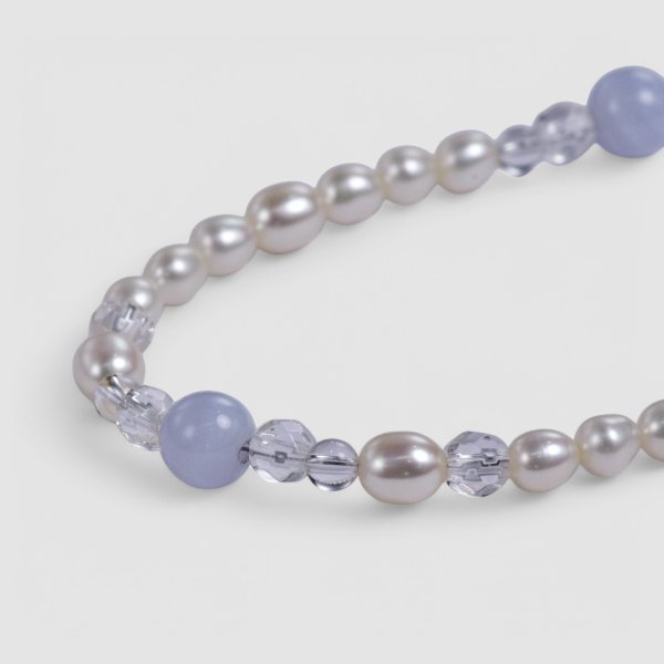 画像3: ブルーレース×淡水パールネックレス
