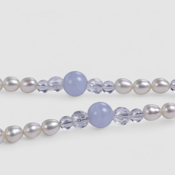 画像4: ブルーレース×淡水パールネックレス