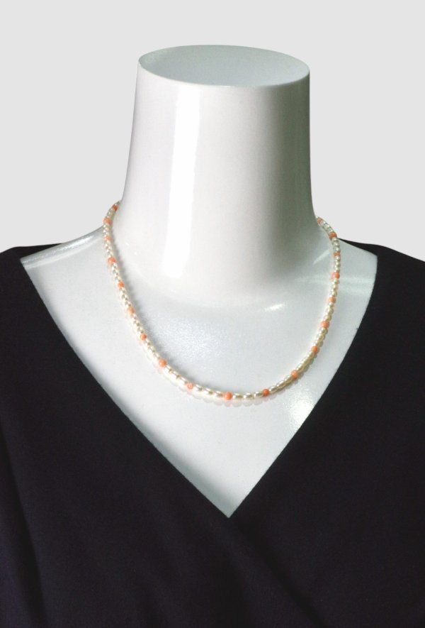 画像6: サンゴ×淡水パールネックレス