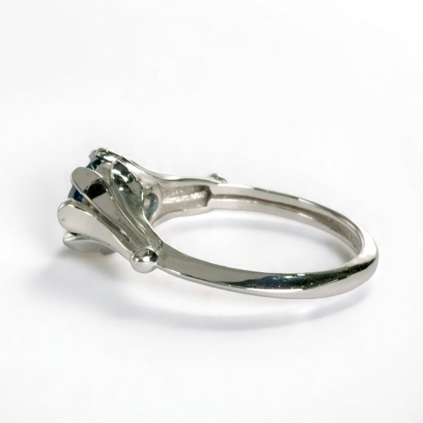 画像3: SV925 ロンドンブルートパーズ×百合モチーフリング