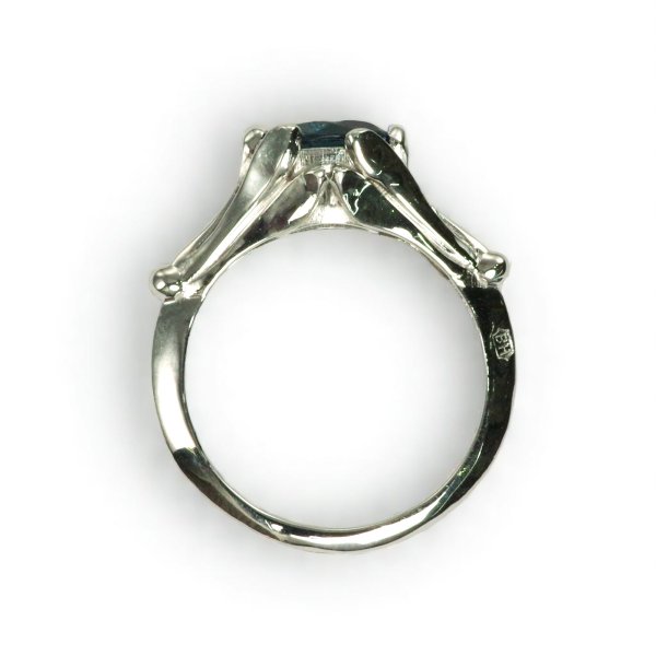 画像5: SV925 ロンドンブルートパーズ×百合モチーフリング