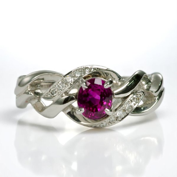 画像7: 【ソーティング付き】K18WG パープルサファイアリング