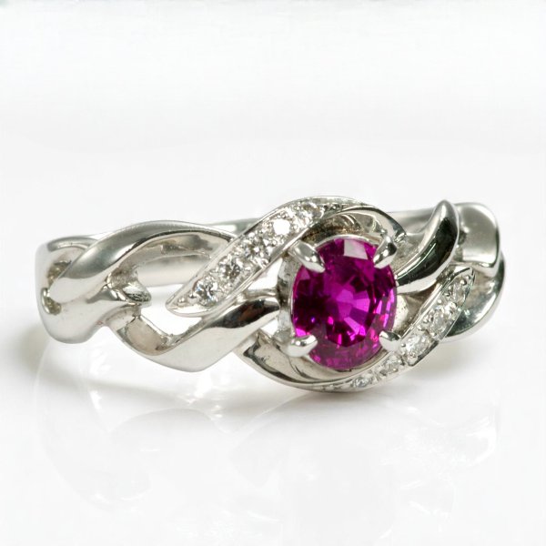 画像3: 【ソーティング付き】K18WG パープルサファイアリング