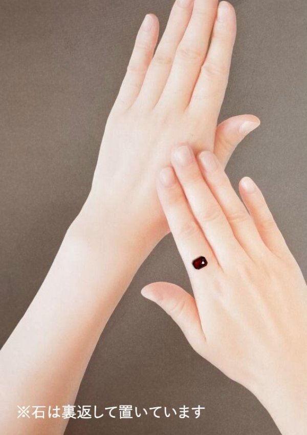 画像6: エメラルドカットガーネット 約9×6.8×厚み3.47mm 1月誕生石