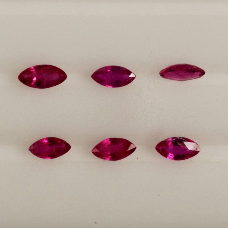 ○当店蔵出し品○【蛍光性有】マーキスルビー 平均0.08ct ７月誕生石　