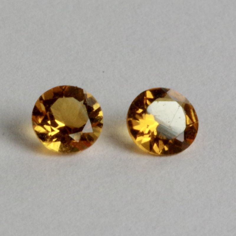 ○当店蔵出し品○ シトリン　ラウンド　φ約4mm 平均0.21ct