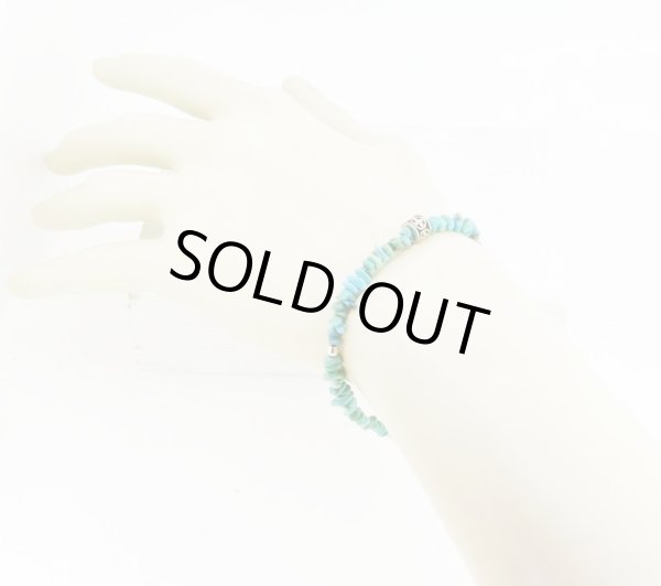 画像4: ターコイズサザレ&シルバーパーツ ブレスレット (4)