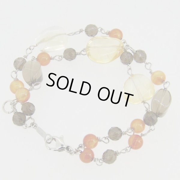 画像4: シトリン&スモーキークォーツ&カーネリアン ブレスレット (4)