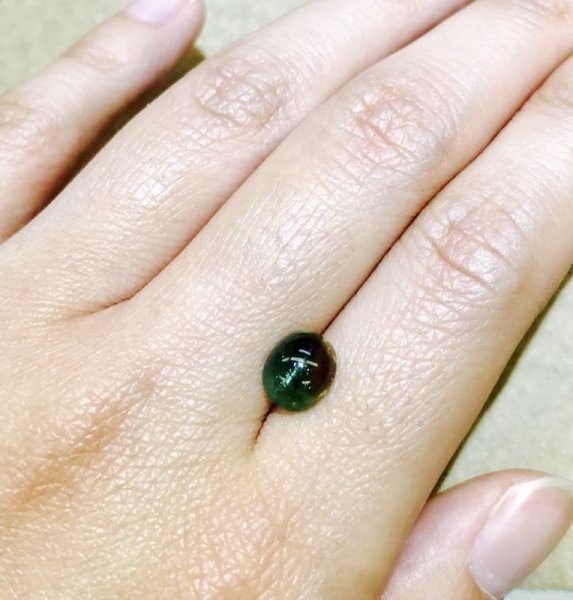 画像11: バイカラートルマリキャッツ　カボッションカット　2.37ct　10月誕生石 (11)