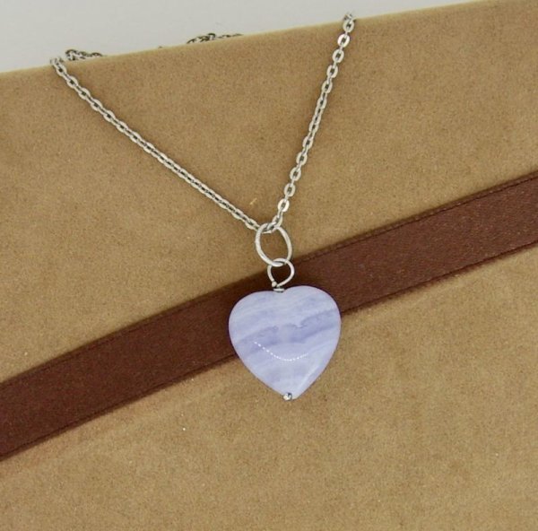 画像11: ハートブルーレースペンダント (11)