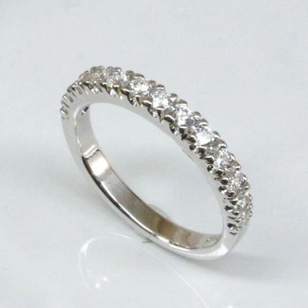 画像2: sv925 czダイヤモンドコーティング入りリング (2)