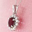 画像10: Ptルビー ダイヤ取り巻きペンダントネックレス (10)