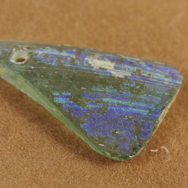 画像10: 【穴あき】古代ガラス　破片　２枚セット (10)