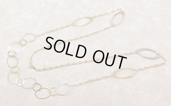 画像12: K18YG×K18WGオーバルミックスロングネックレス (12)