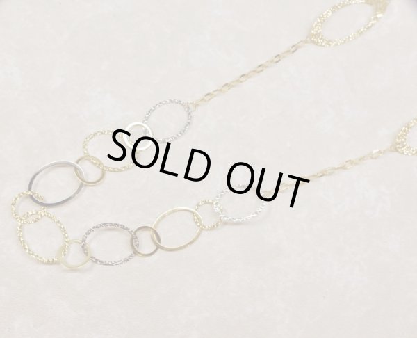 画像11: K18YG×K18WGオーバルミックスロングネックレス (11)