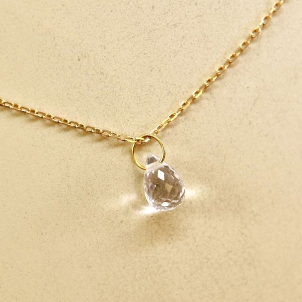 画像8: K10ネックレス　クリアクォーツペンダント (8)