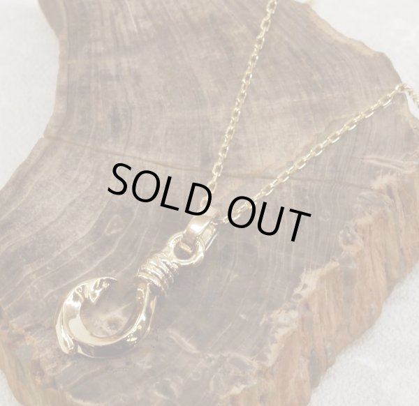 画像7: K18YGフィッシュフックペンダントネックレス SSサイズ (7)