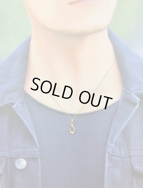 画像11: K18YGフィッシュフックペンダントネックレス SSサイズ (11)