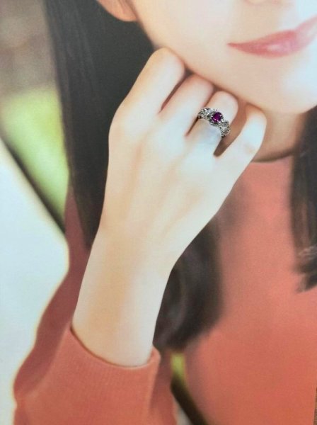 画像10: 【ソーティング付き】K18WG パープルサファイアリング (10)