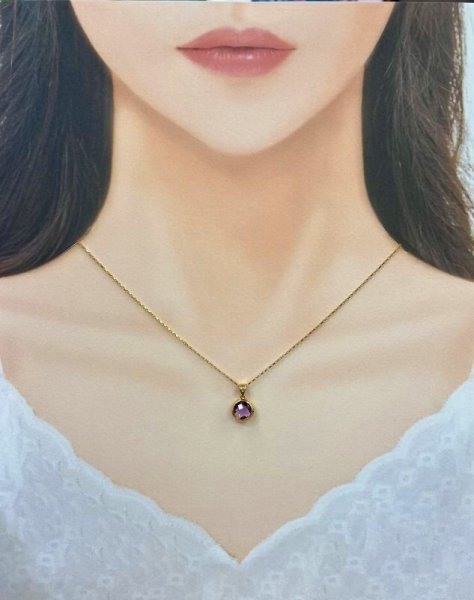 画像6: K18アメジストカットネックレス (6)