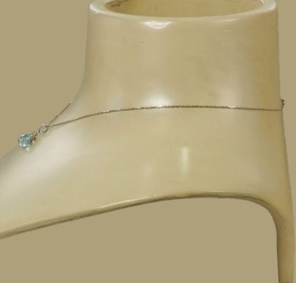 画像3: Pt900/K18WGブルートパーズ×水晶ブリオレットカットネックレス (3)